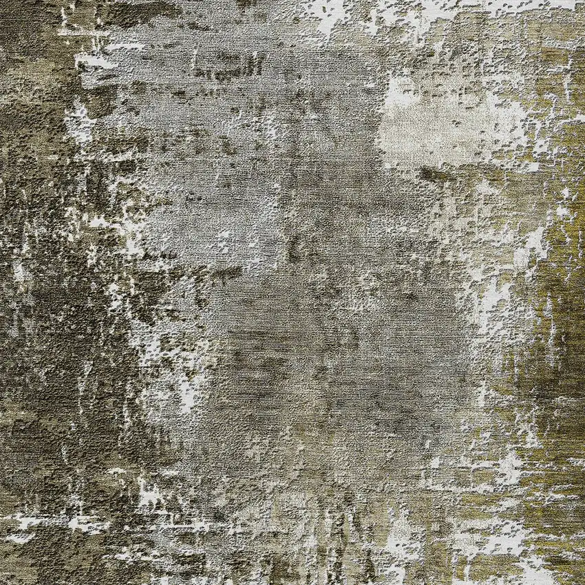 Taupe Brown And Gray Abstract Washable Indoor Outdoor Area Rug Photo 5