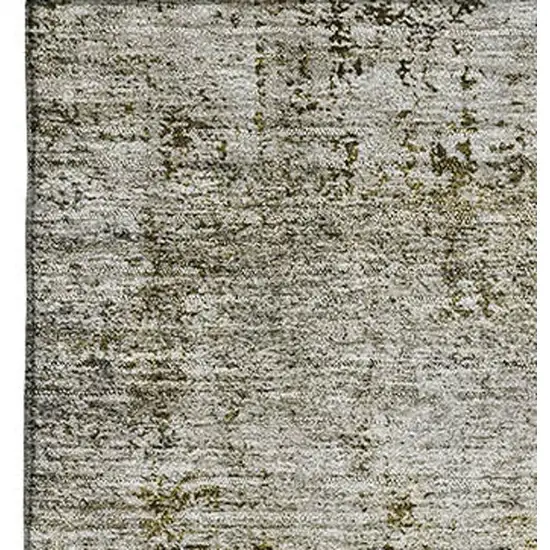 Taupe Brown And Gray Oriental Washable Area Rug With UV Protection Photo 3