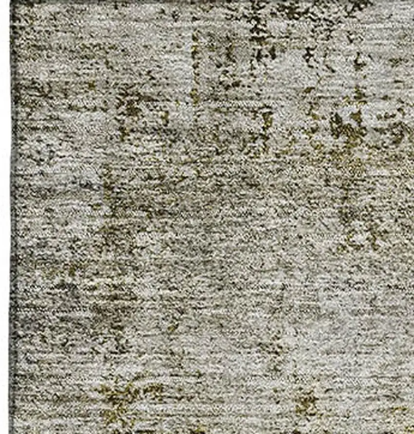 Taupe Brown And Gray Oriental Washable Area Rug With UV Protection Photo 3