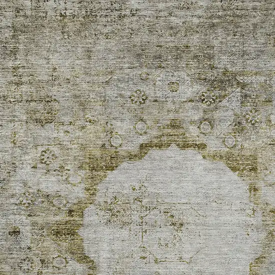 Taupe Brown And Gray Oriental Washable Indoor Outdoor Area Rug Photo 6