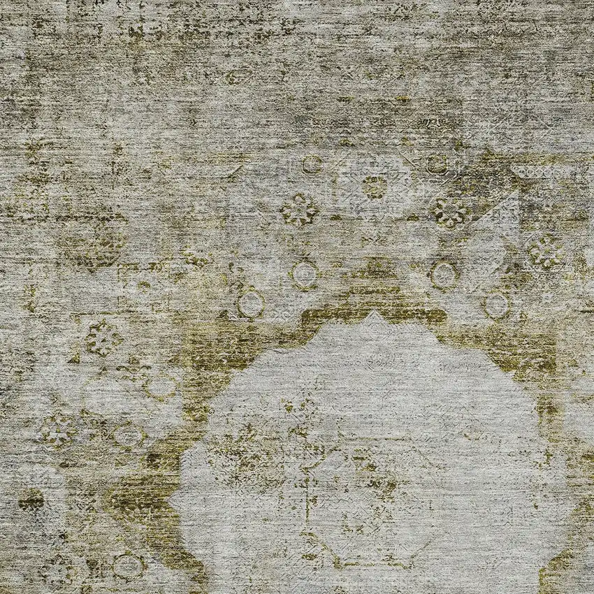 Taupe Brown And Gray Oriental Washable Indoor Outdoor Area Rug Photo 6