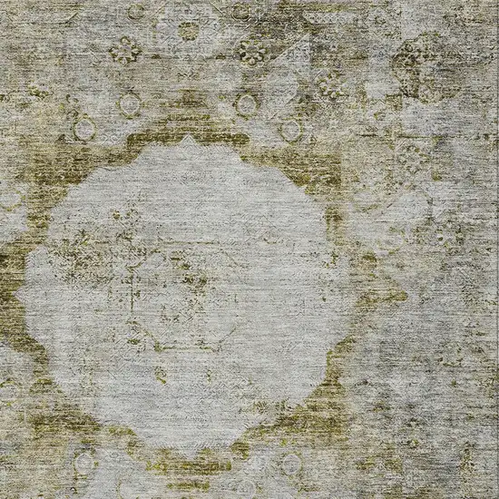 Taupe Brown And Gray Oriental Washable Indoor Outdoor Area Rug Photo 6