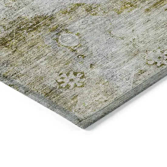 Taupe Brown And Gray Oriental Washable Indoor Outdoor Area Rug Photo 5