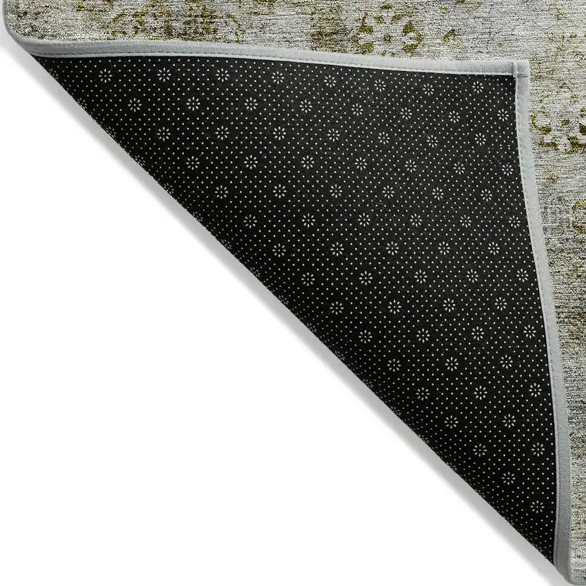 Taupe Brown And Gray Oriental Washable Indoor Outdoor Area Rug Photo 4