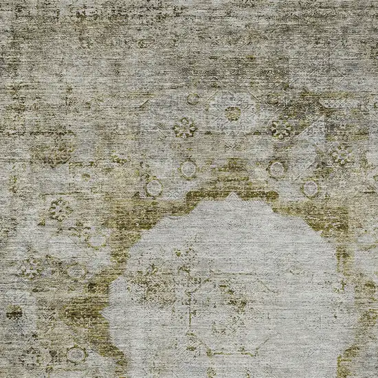 Taupe Brown And Gray Oriental Washable Indoor Outdoor Area Rug Photo 6