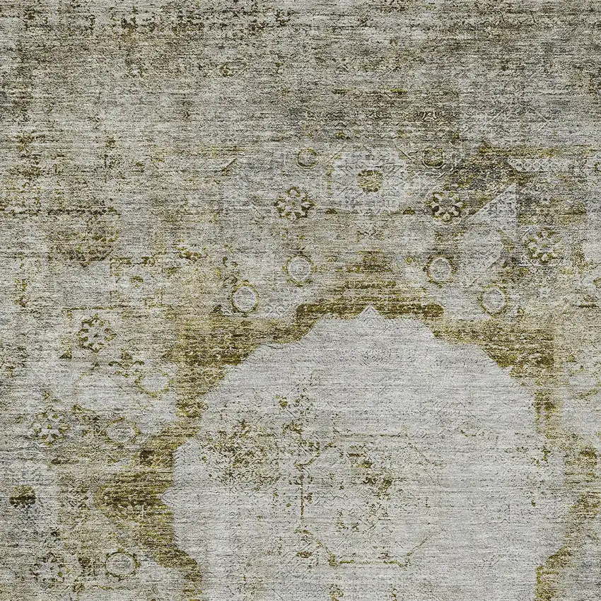 Taupe Brown And Gray Oriental Washable Indoor Outdoor Area Rug Photo 6