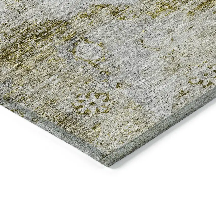 Taupe Brown And Gray Oriental Washable Indoor Outdoor Area Rug Photo 5