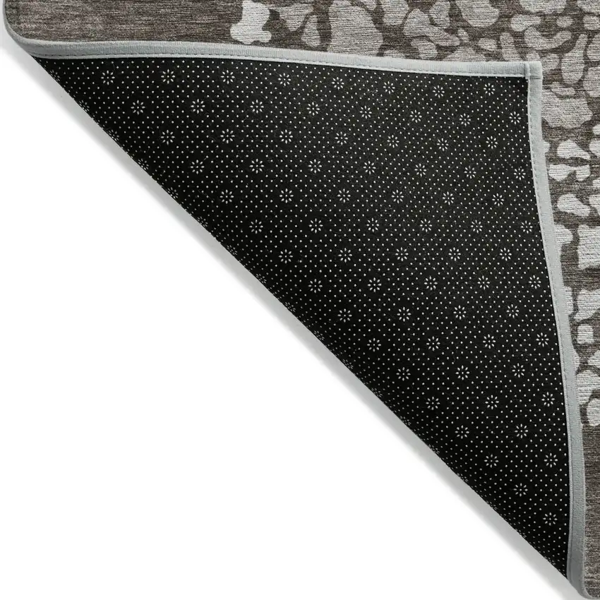 Taupe Brown And Ivory Abstract Washable Indoor Outdoor Area Rug Photo 3