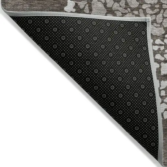 Taupe Brown And Ivory Abstract Washable Indoor Outdoor Area Rug Photo 4