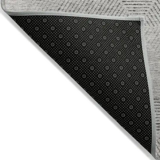 Taupe Brown And Ivory Geometric Washable Indoor Outdoor Area Rug Photo 4
