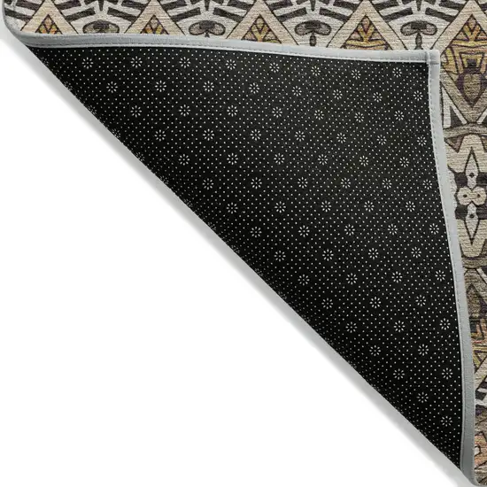 Taupe Brown And Ivory Moroccan Washable Indoor Outdoor Area Rug Photo 4