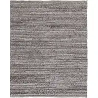 Photo of Taupe Brown And Ivory Striped Hand Woven Stain Resistant Area Rug