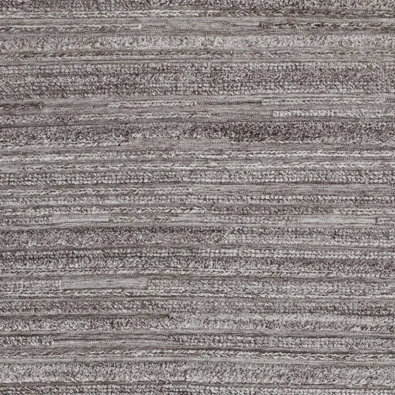 Taupe Brown And Ivory Striped Hand Woven Stain Resistant Area Rug Photo 2