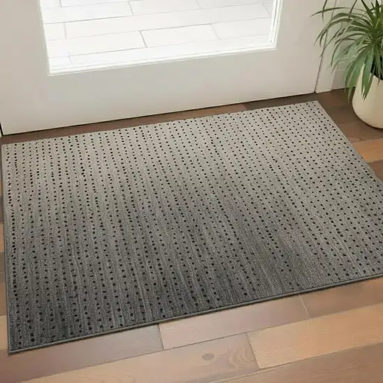 Taupe Charcoal And Gray Abstract Washable Area Rug With UV Protection Photo 2