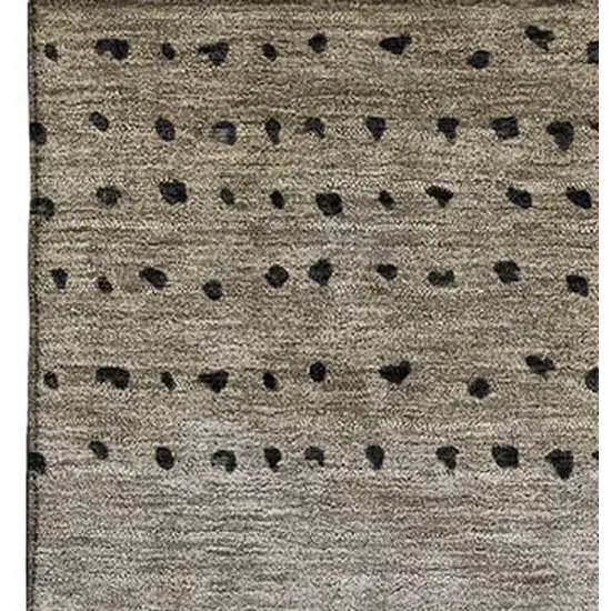Taupe Charcoal And Gray Abstract Washable Area Rug With UV Protection Photo 4