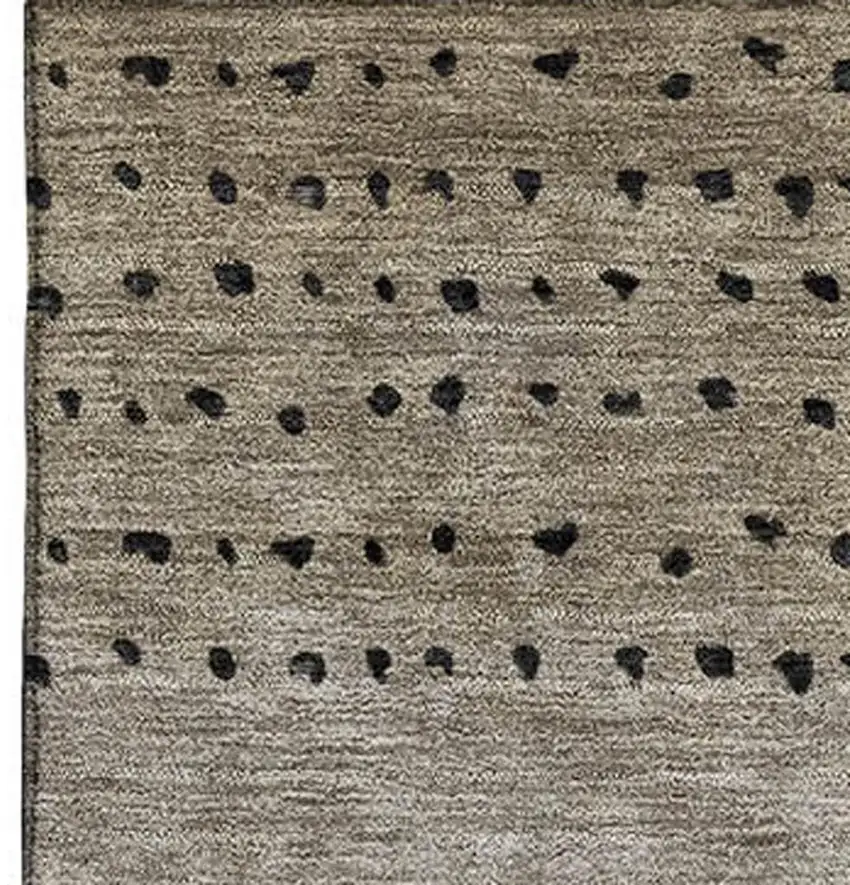 Taupe Charcoal And Gray Abstract Washable Area Rug With UV Protection Photo 4