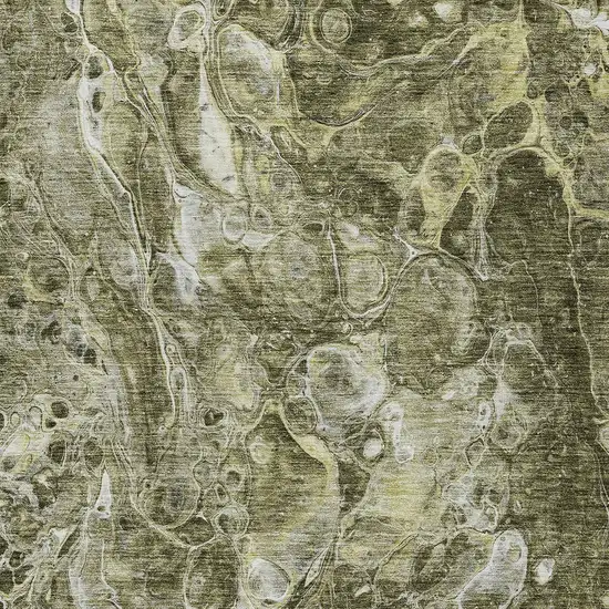 Taupe Chocolate And Beige Abstract Washable Indoor Outdoor Area Rug Photo 6