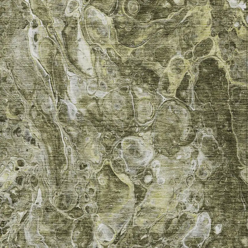 Taupe Chocolate And Beige Abstract Washable Indoor Outdoor Area Rug Photo 6