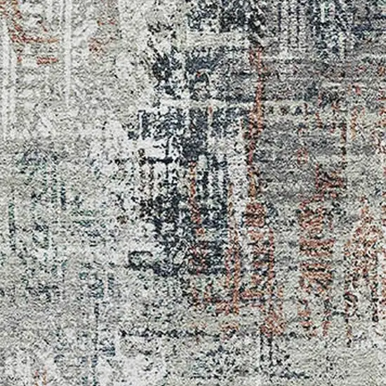 Taupe Copper And Beige Abstract Washable Area Rug With UV Protection Photo 3