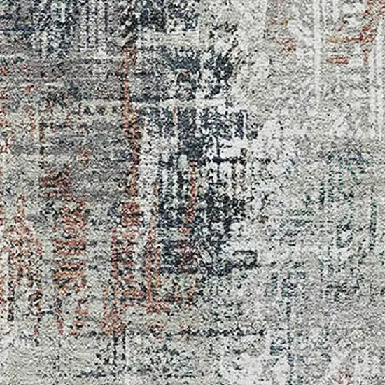 Taupe Copper And Beige Abstract Washable Area Rug With UV Protection Photo 4