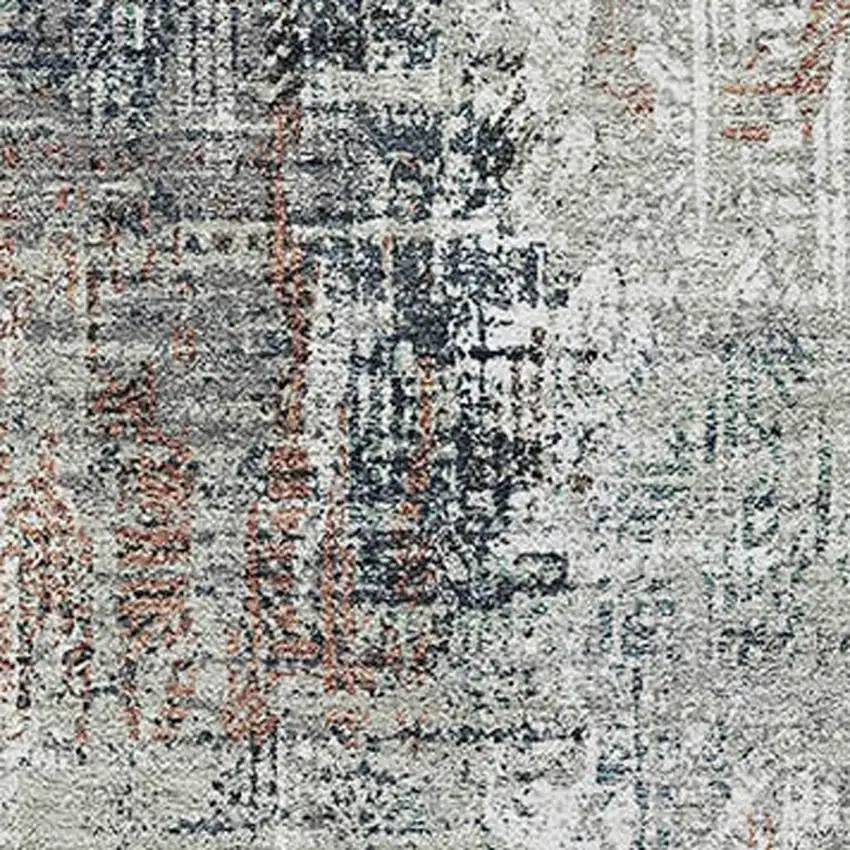 Taupe Copper And Beige Abstract Washable Area Rug With UV Protection Photo 4