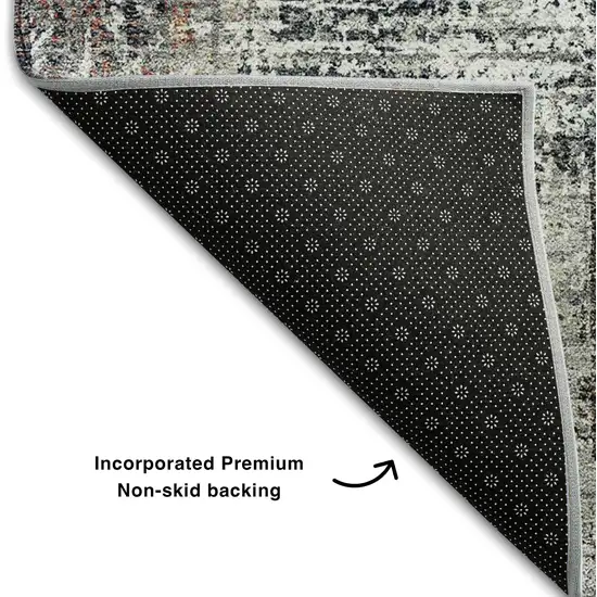 Taupe Copper And Beige Abstract Washable Area Rug With UV Protection Photo 8