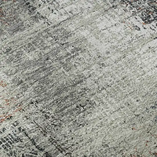 Taupe Copper And Beige Abstract Washable Area Rug With UV Protection Photo 9