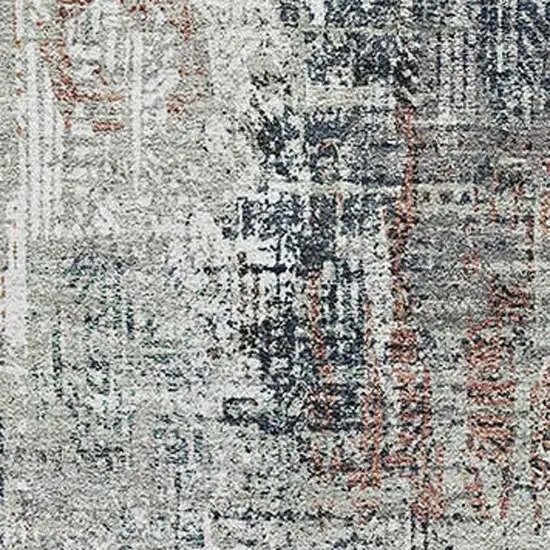 Taupe Copper And Beige Abstract Washable Area Rug With UV Protection Photo 4