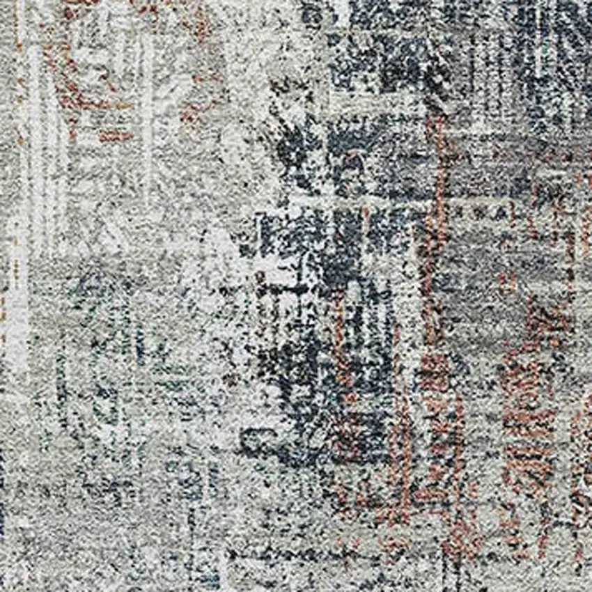 Taupe Copper And Beige Abstract Washable Area Rug With UV Protection Photo 4