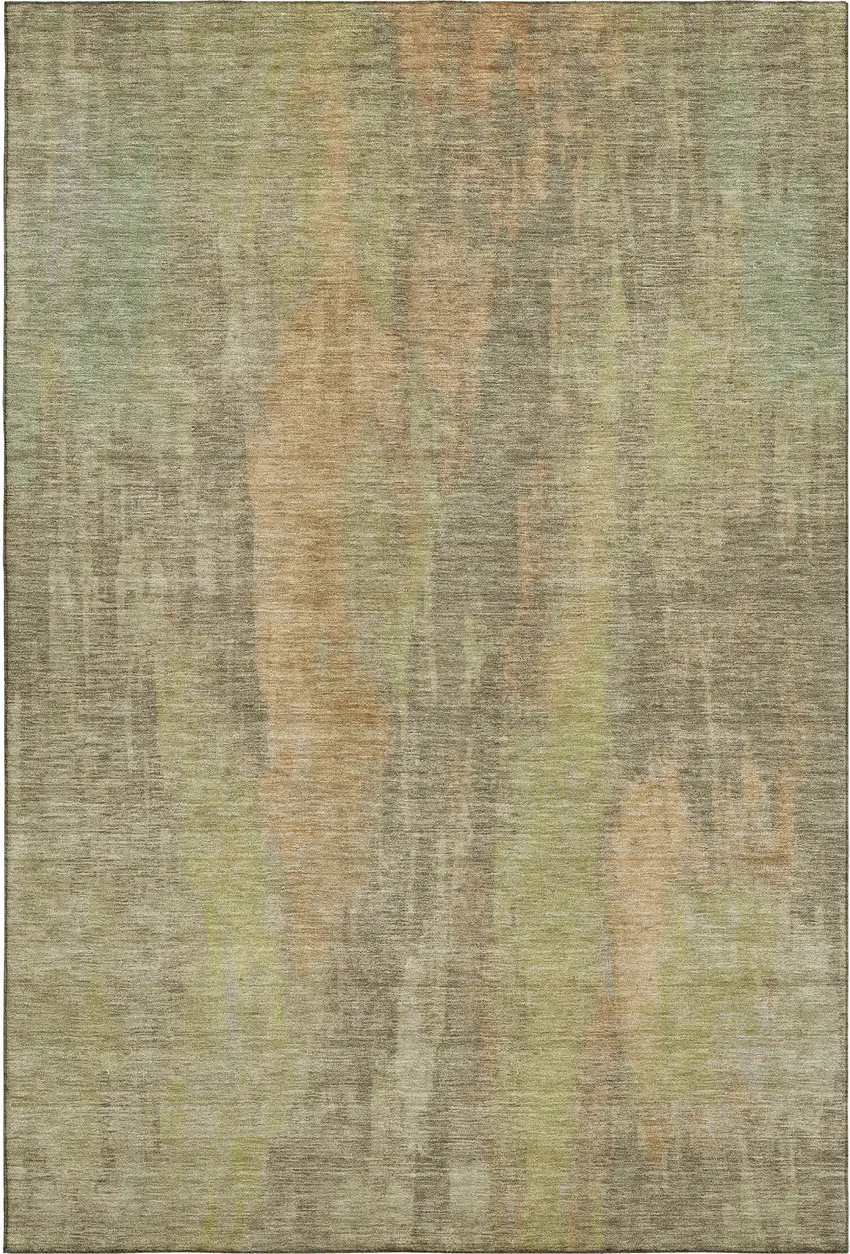 Taupe Copper And Brown Abstract Washable Area Rug With UV Protection Photo 5