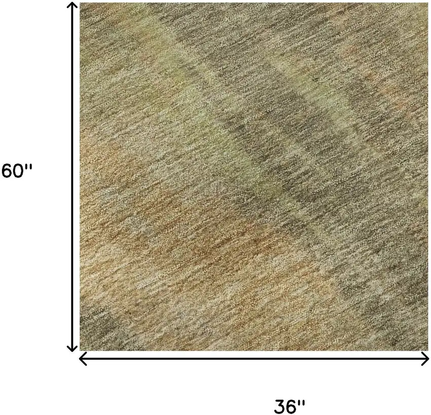 Taupe Copper And Brown Abstract Washable Area Rug With UV Protection Photo 9