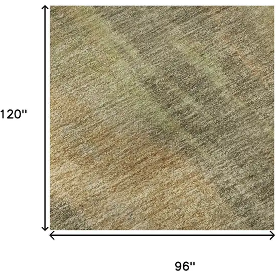 Taupe Copper And Brown Abstract Washable Area Rug With UV Protection Photo 8