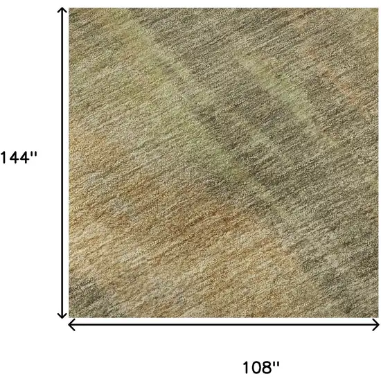 Taupe Copper And Brown Abstract Washable Area Rug With UV Protection Photo 8