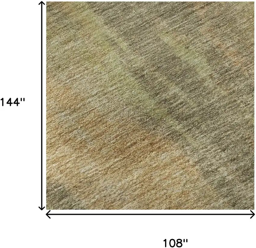 Taupe Copper And Brown Abstract Washable Area Rug With UV Protection Photo 8