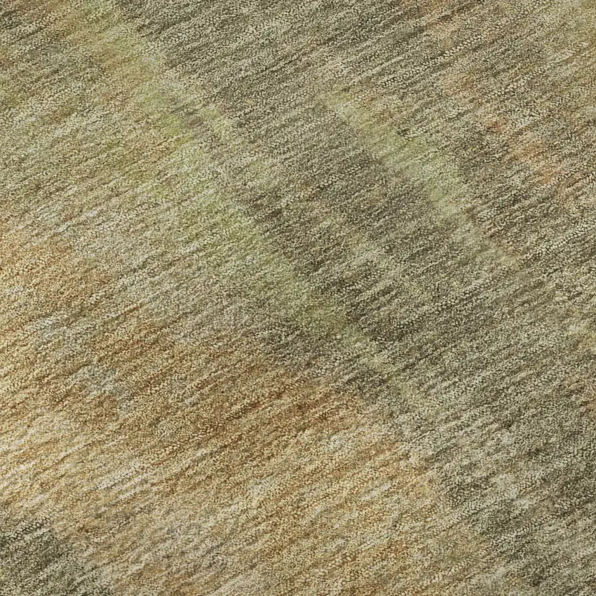 Taupe Copper And Brown Abstract Washable Area Rug With UV Protection Photo 1