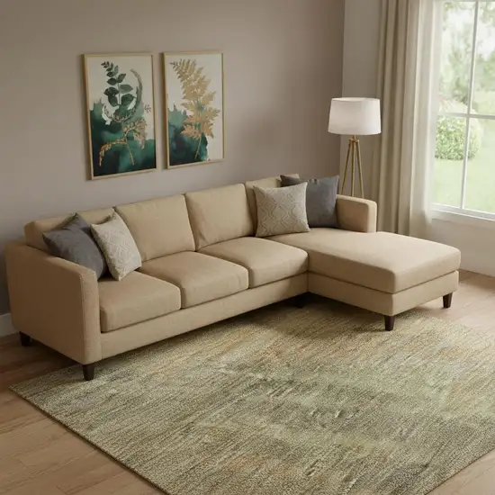 Taupe Copper And Brown Abstract Washable Area Rug With UV Protection Photo 2