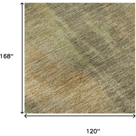 Taupe Copper And Brown Abstract Washable Area Rug With UV Protection Photo 9