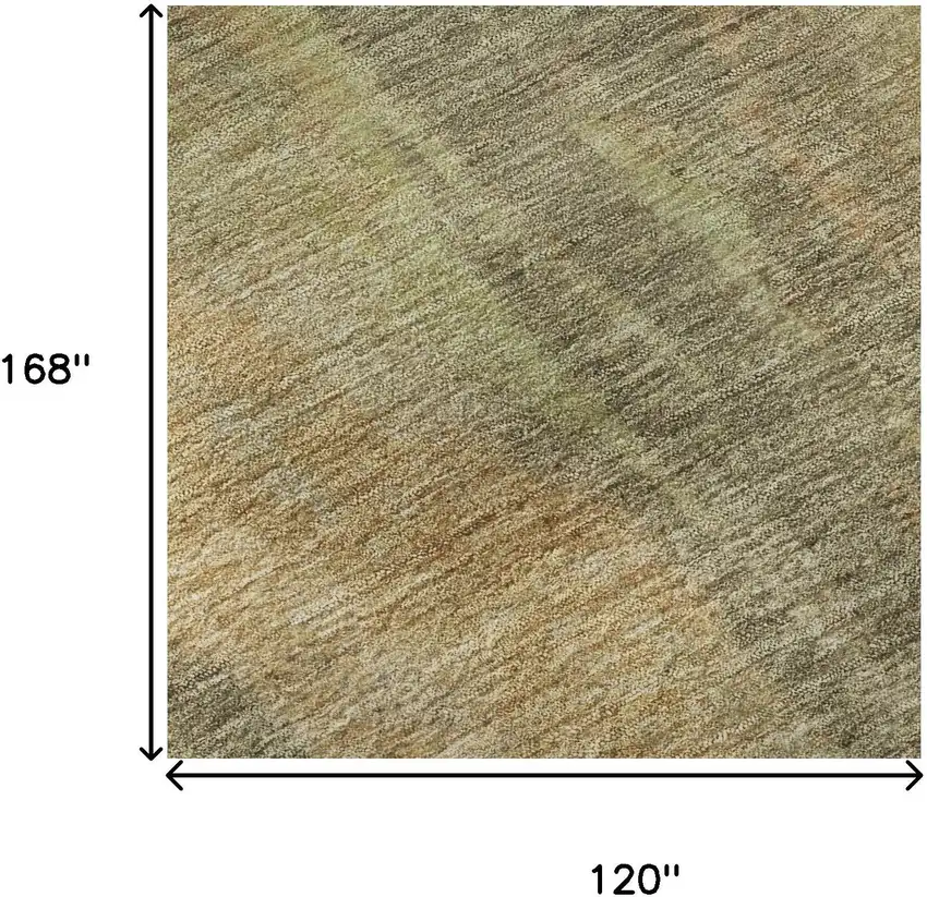 Taupe Copper And Brown Abstract Washable Area Rug With UV Protection Photo 9