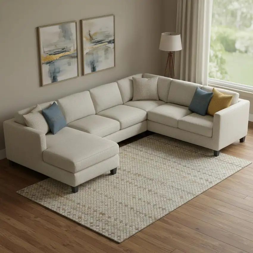 Taupe Copper And Gold Striped Washable Area Rug With UV Protection Photo 2