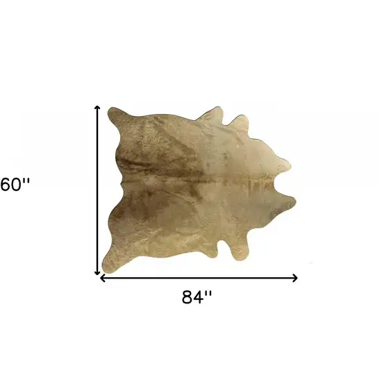 Taupe Cowhide Cowhide Print Area Rug Photo 3