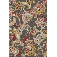 Photo of Taupe Floral UV Treated Area Rug