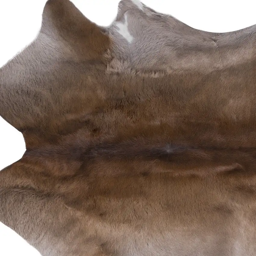 Taupe Genuine Cowhide Hand Knotted Area Rug Photo 4