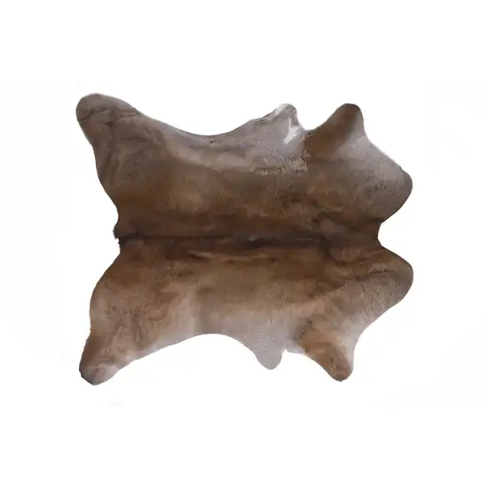 Taupe Genuine Cowhide Hand Knotted Area Rug Photo 3