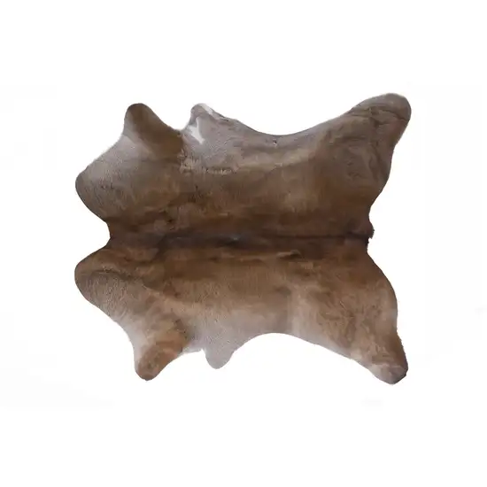 Taupe Genuine Cowhide Hand Knotted Area Rug Photo 1