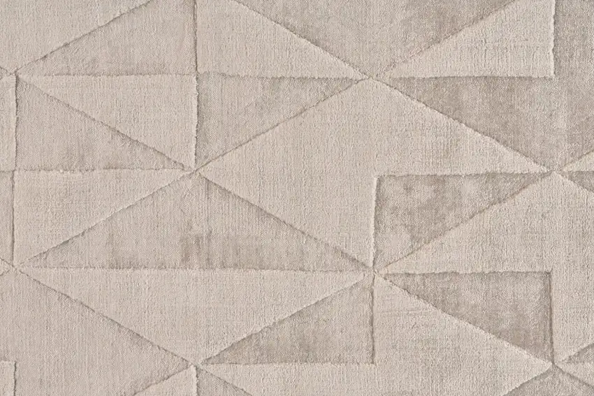 Taupe Geometric Hand Woven Area Rug Photo 9