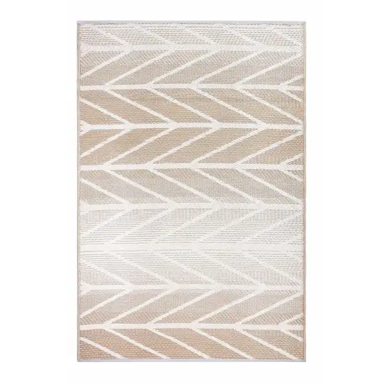 Taupe Geometric Indoor Outdoor Area Rug Photo 2
