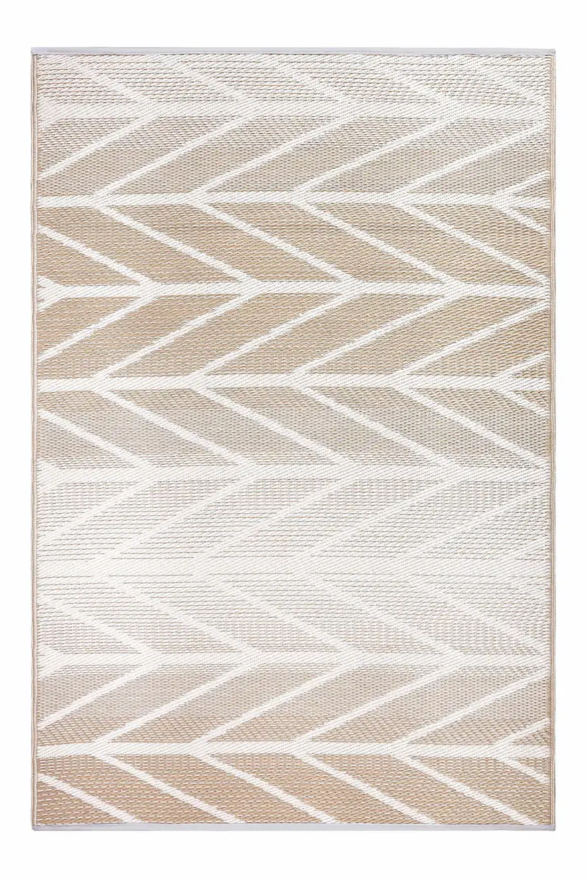 Taupe Geometric Indoor Outdoor Area Rug Photo 2