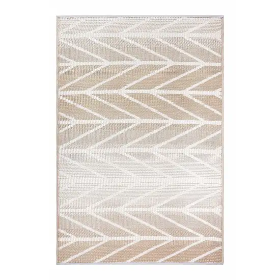 Taupe Geometric Indoor Outdoor Area Rug Photo 5