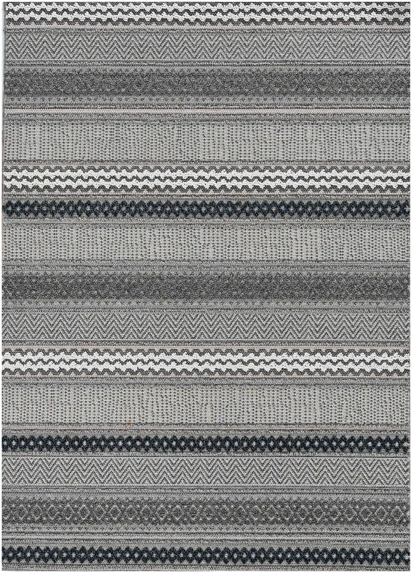 Taupe Geometric Lines Area Rug Photo 2