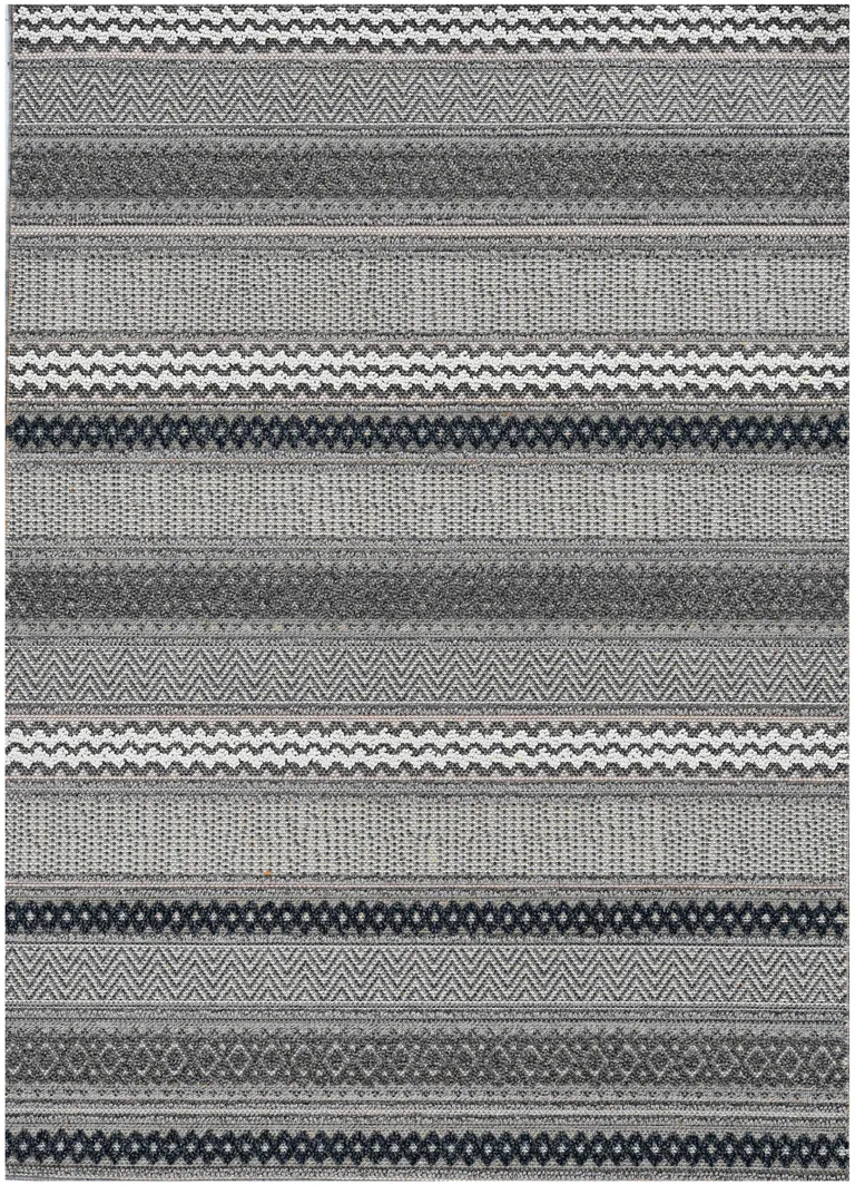 Taupe Geometric Lines Area Rug Photo 4